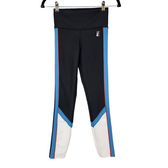 P.E NATION High Rise The Backboard Legging Black/Sky/White Size XS - Picture 2 of 7